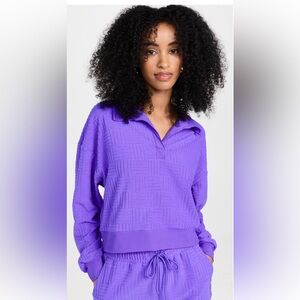NWT Beach Riot Martina Polo Ultra Violet Terry size M